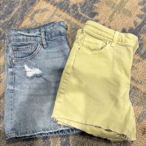 GIRLS Denim and Yellow Shorts Set